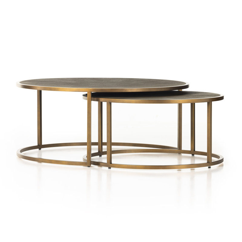 Four Hands Shagreen Nesting Coffee Table & Reviews Perigold